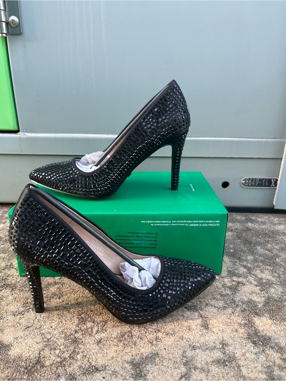 NEW Women's Black Embellished Pointed-Toe High Heels. Party Wedding